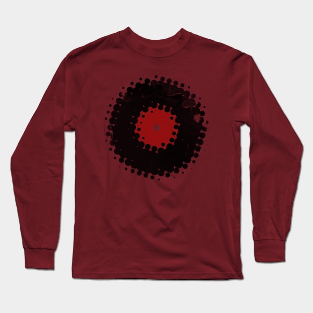 Vinyl Record with Halftone Long Sleeve T-Shirt by ddtk